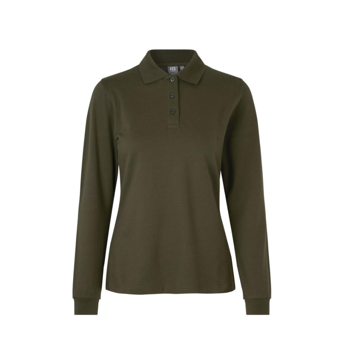 Poloshirt met lange mouw | stretch | dames