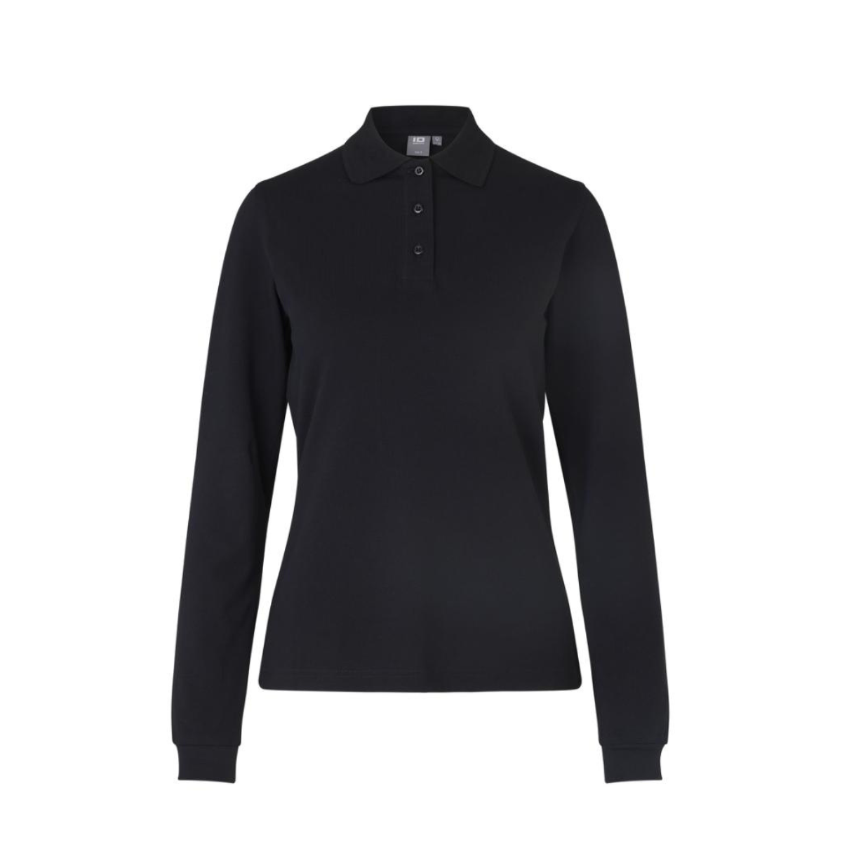 Poloshirt met lange mouw | stretch | dames