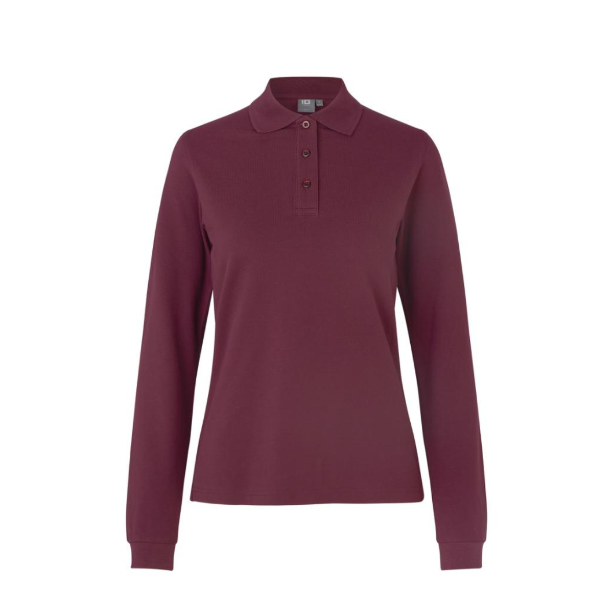 Poloshirt met lange mouw | stretch | dames