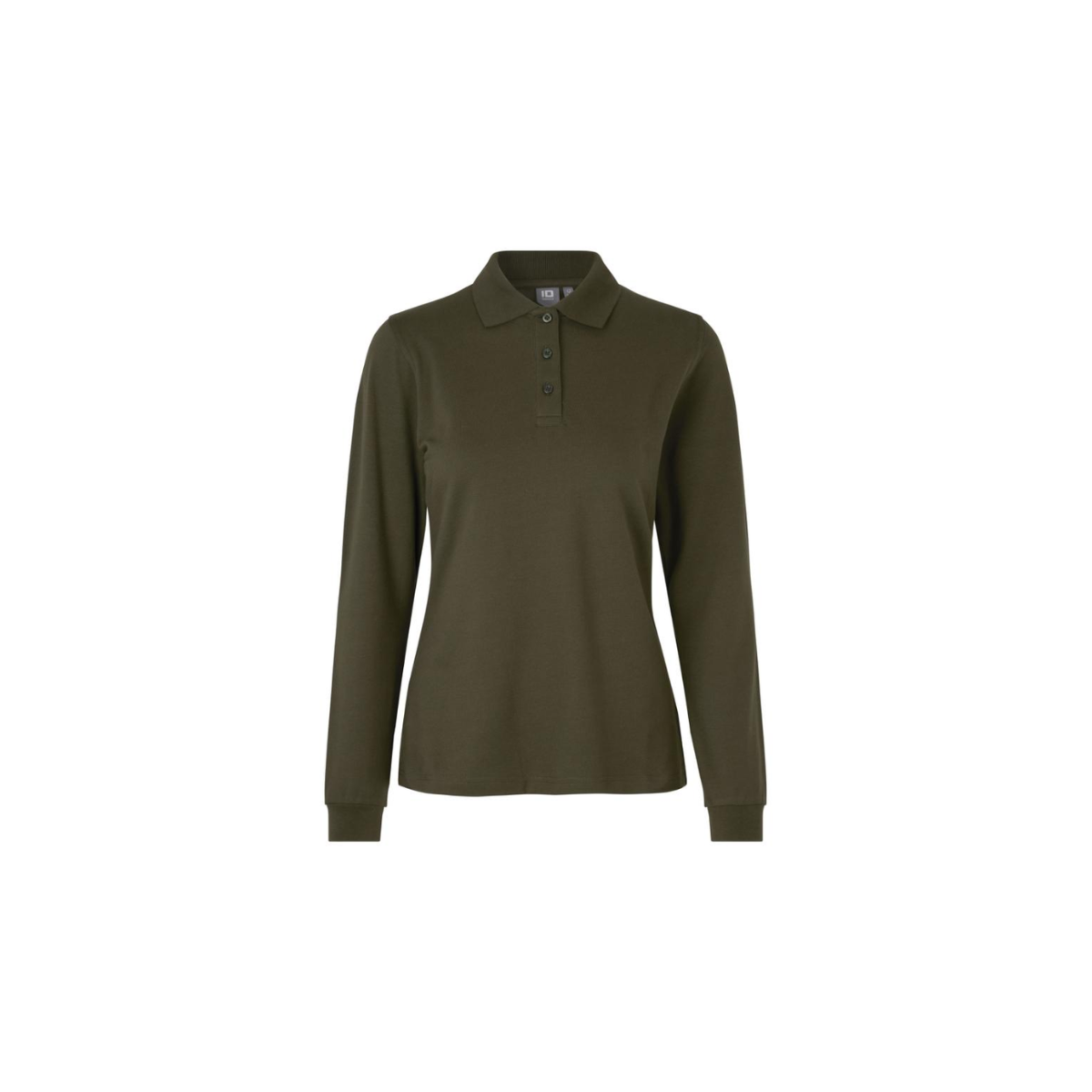 Poloshirt met lange mouw | stretch | dames